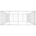 vidaXL Outdoor-Hundezwinger Verzinkter Stahl 43,56 m²
