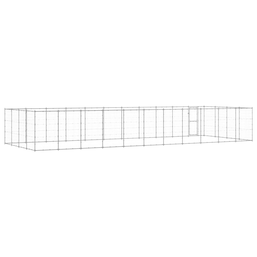 vidaXL Outdoor-Hundezwinger Verzinkter Stahl 43,56 m²