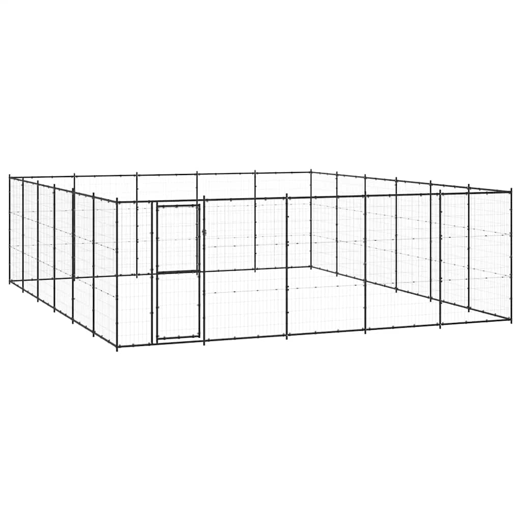 vidaXL Outdoor-Hundezwinger Stahl 36,3 m²