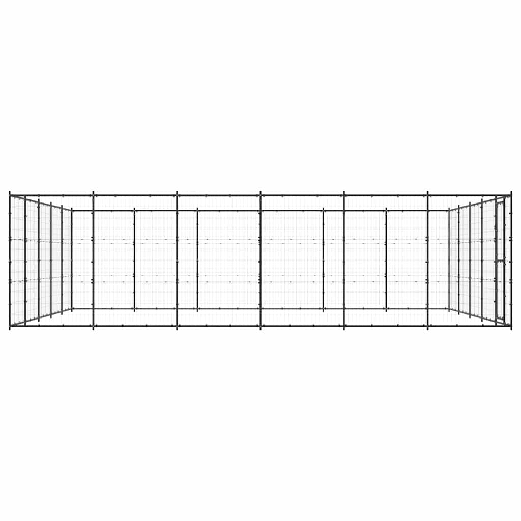 vidaXL Outdoor-Hundezwinger Stahl 36,3 m²