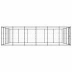 vidaXL Outdoor-Hundezwinger Stahl 36,3 m²