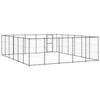 vidaXL Outdoor-Hundezwinger Stahl 36,3 m²