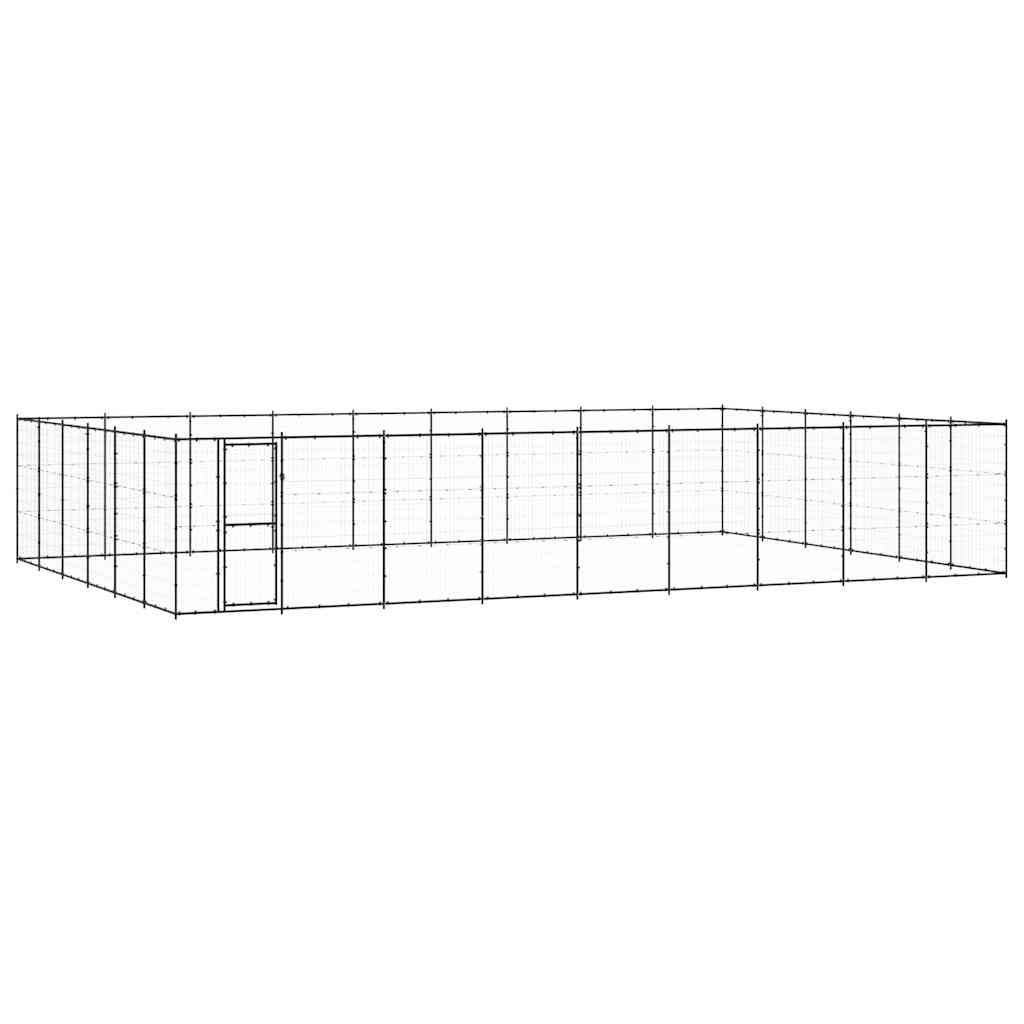 vidaXL Outdoor-Hundezwinger Stahl 65,34 m²