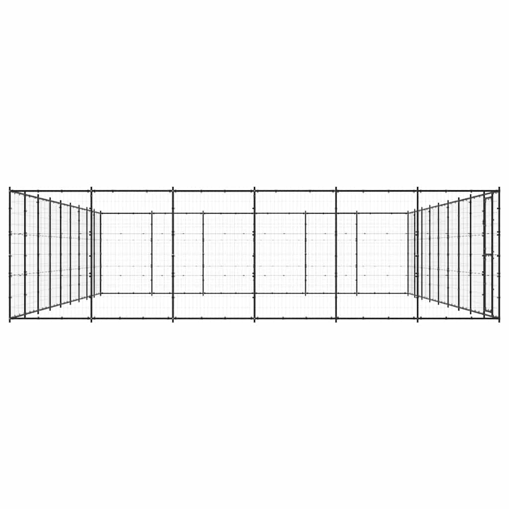 vidaXL Outdoor-Hundezwinger Stahl 65,34 m²