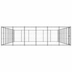 vidaXL Outdoor-Hundezwinger Stahl 65,34 m²