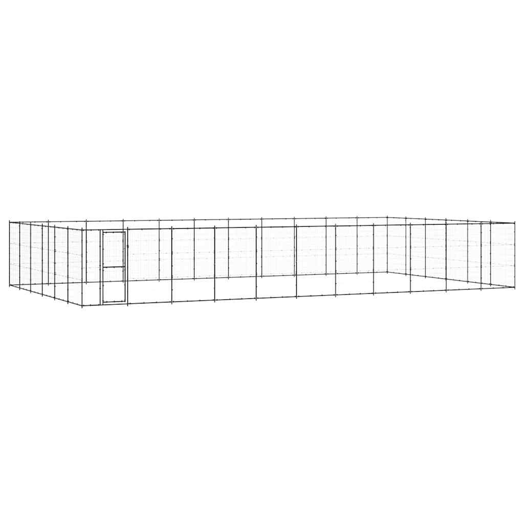 vidaXL Outdoor-Hundezwinger Stahl 79,86 m²