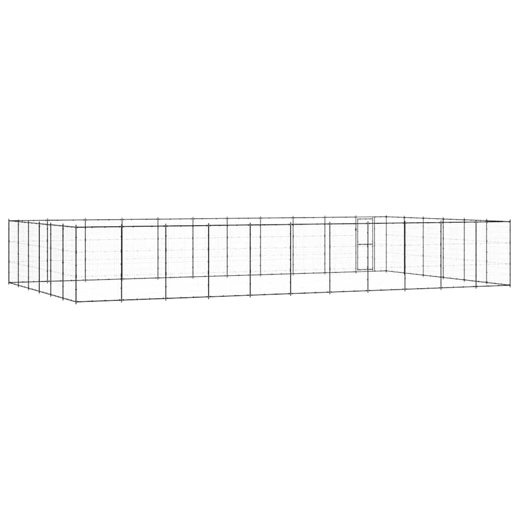 vidaXL Outdoor-Hundezwinger Stahl 79,86 m²