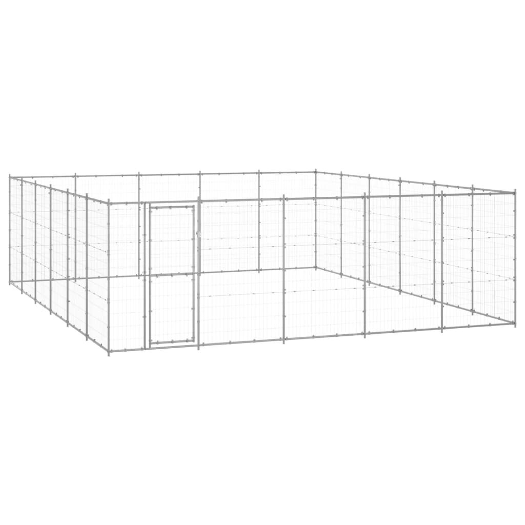 vidaXL Outdoor-Hundezwinger Verzinkter Stahl 36,3 m²