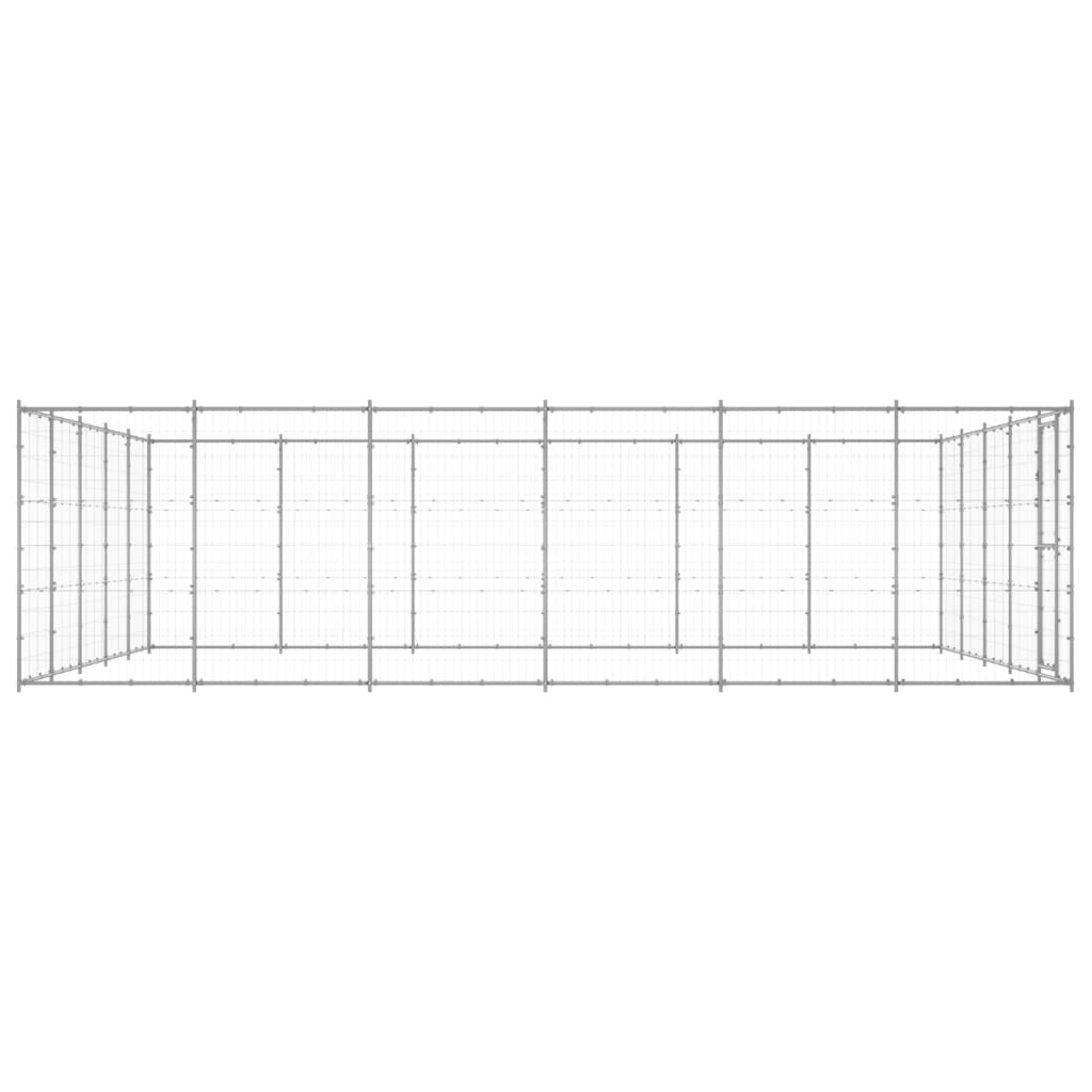 vidaXL Outdoor-Hundezwinger Verzinkter Stahl 36,3 m²