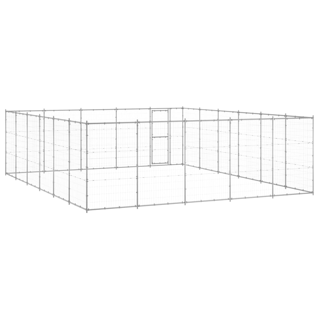 vidaXL Outdoor-Hundezwinger Verzinkter Stahl 36,3 m²