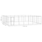 vidaXL Outdoor-Hundezwinger Verzinkter Stahl 50,82 m²