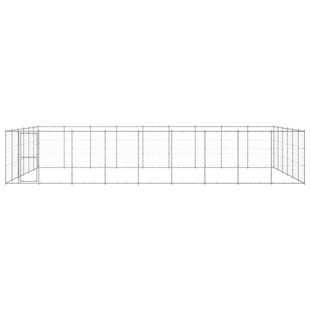 vidaXL Outdoor-Hundezwinger Verzinkter Stahl 65,34 m²