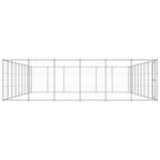 vidaXL Outdoor-Hundezwinger Verzinkter Stahl 65,34 m²