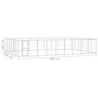 vidaXL Outdoor-Hundezwinger Verzinkter Stahl 65,34 m²