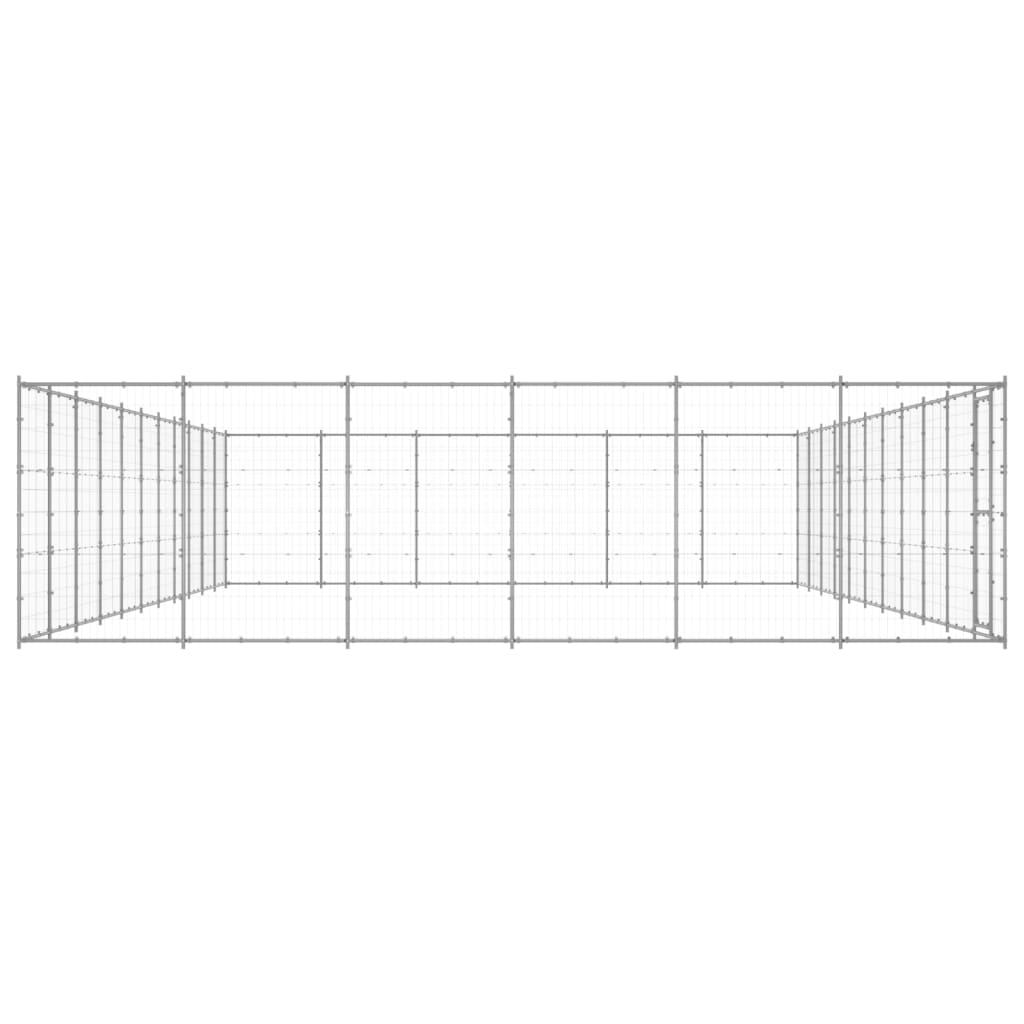 vidaXL Outdoor-Hundezwinger Verzinkter Stahl 79,86 m²
