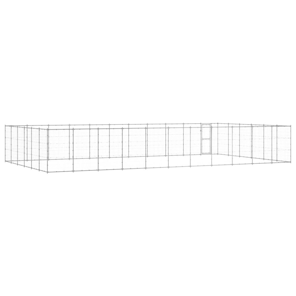 vidaXL Outdoor-Hundezwinger Verzinkter Stahl 79,86 m²