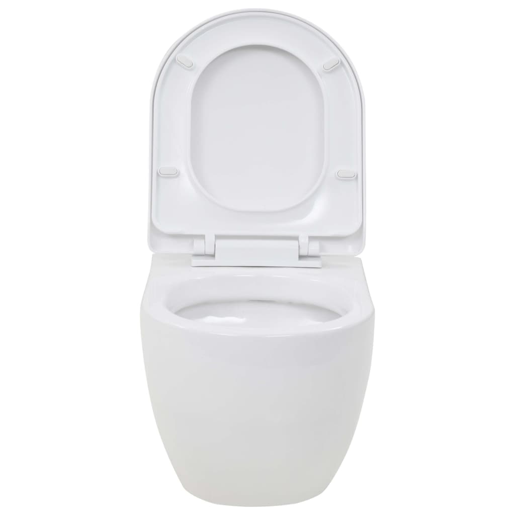 vidaXL Hänge-Toilette mit Unterputzspülkasten Keramik