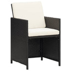 vidaXL Gartenstühle 4 Stk. Poly Rattan Schwarz