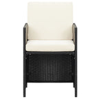 vidaXL Gartenstühle 4 Stk. Poly Rattan Schwarz