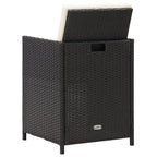 vidaXL Gartenstühle 4 Stk. Poly Rattan Schwarz