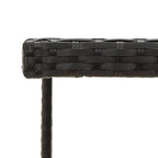 vidaXL Gartentisch Schwarz 109x107x74 cm Poly Rattan und Glas