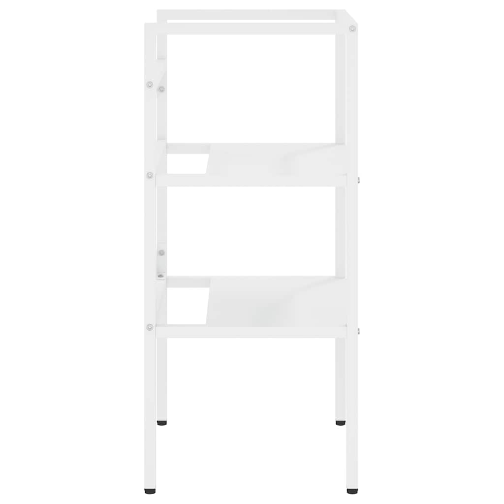 vidaXL Badezimmer Waschtischgestell Weiß 40x38x83 cm Eisen