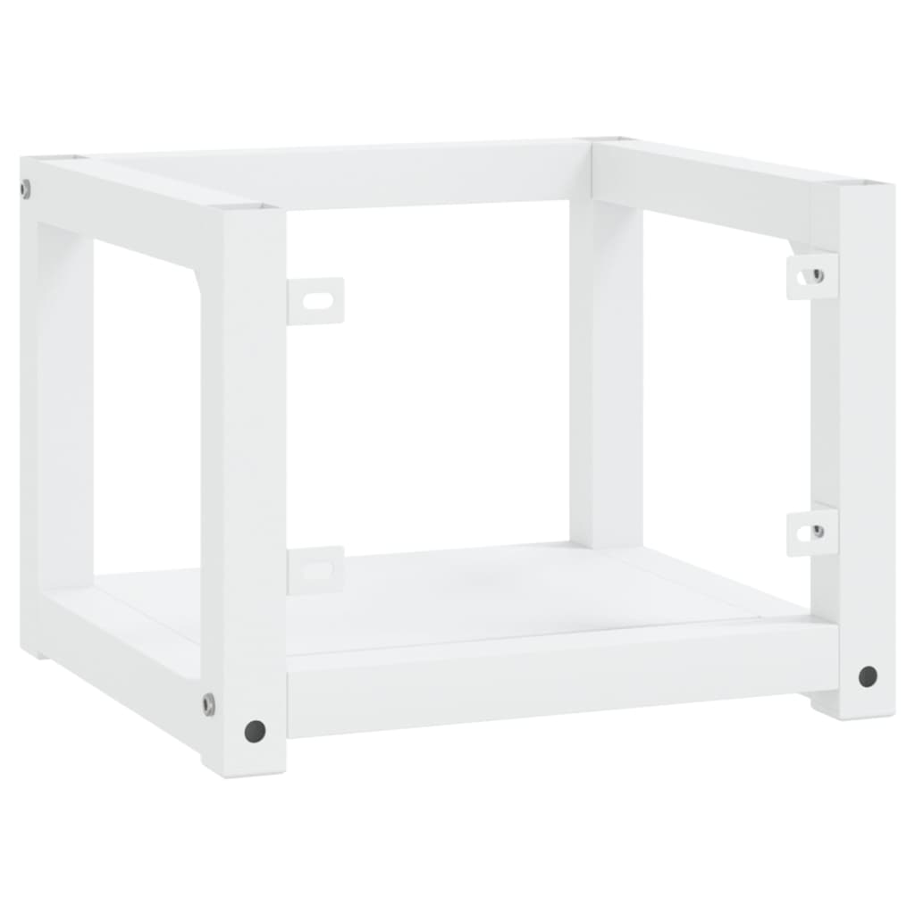 vidaXL Badezimmer Wand-Waschtischgestell Weiß 40x38x31 cm Eisen