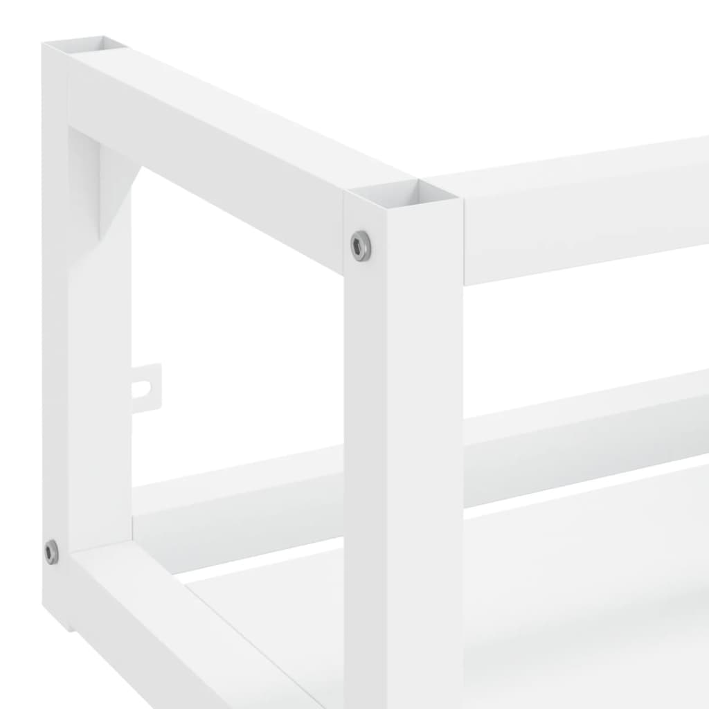 vidaXL Badezimmer Wand-Waschtischgestell Weiß 40x38x31 cm Eisen