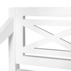 vidaXL Batavia-Bank Weiß 123 cm Massivholz Mahagoni
