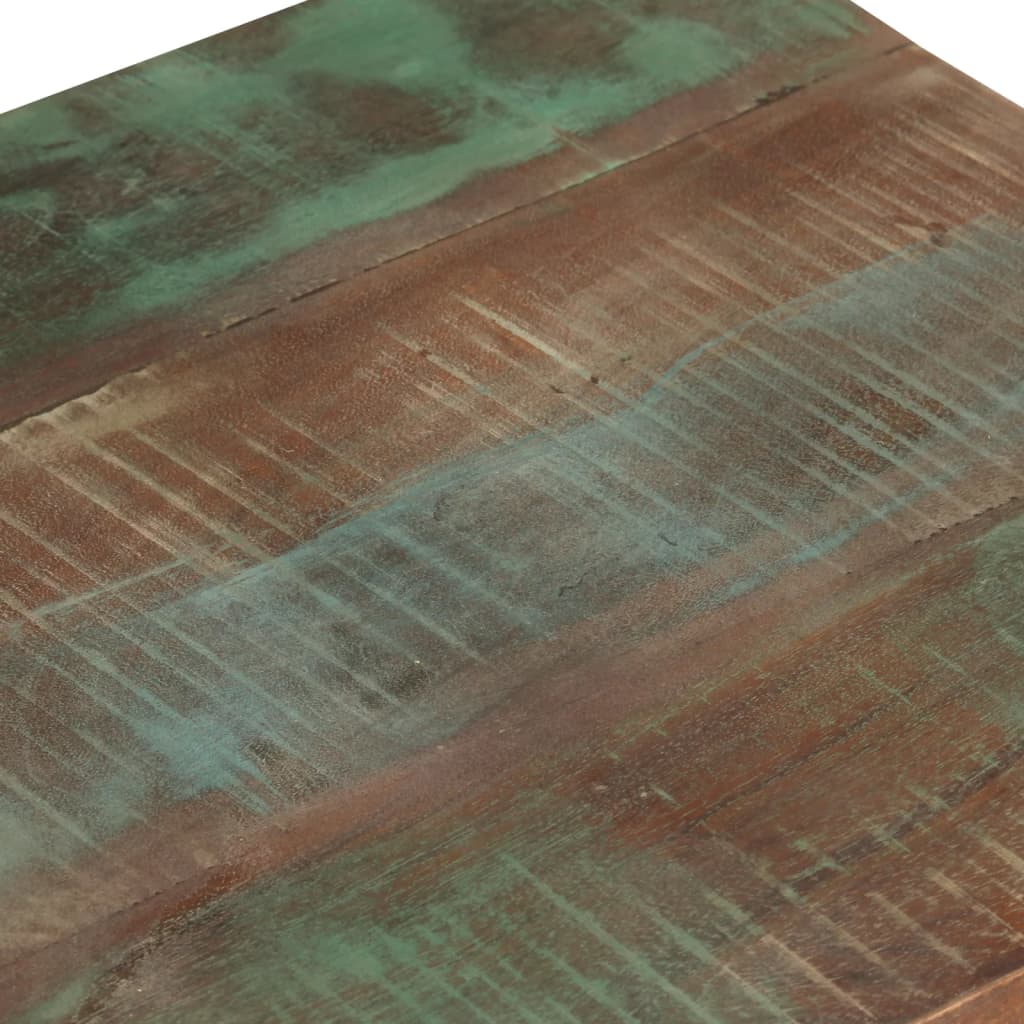 vidaXL Beistelltisch mit Rädern 40x40x42 cm Altholz Massiv
