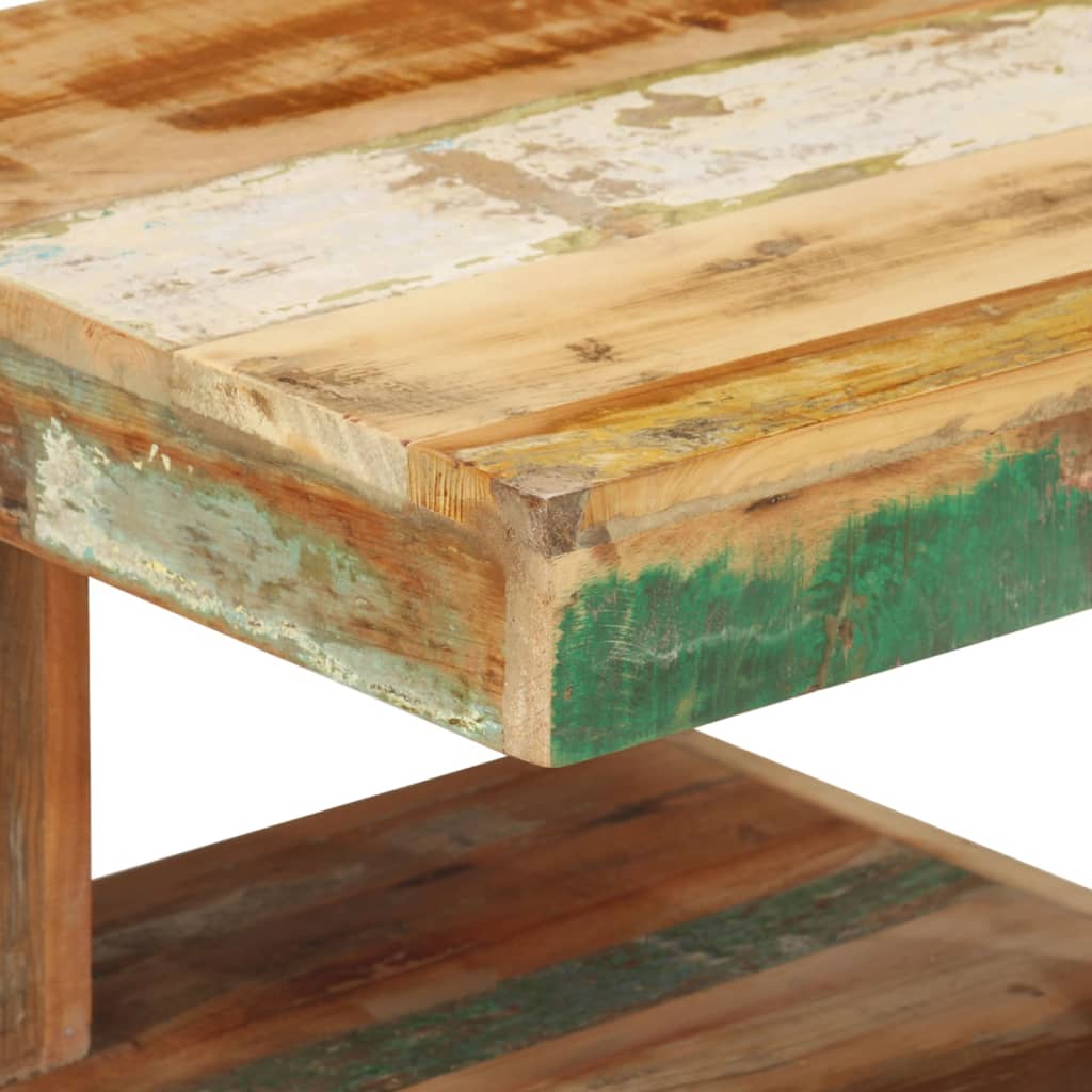vidaXL Couchtisch 45x45x40 cm Altholz Massiv