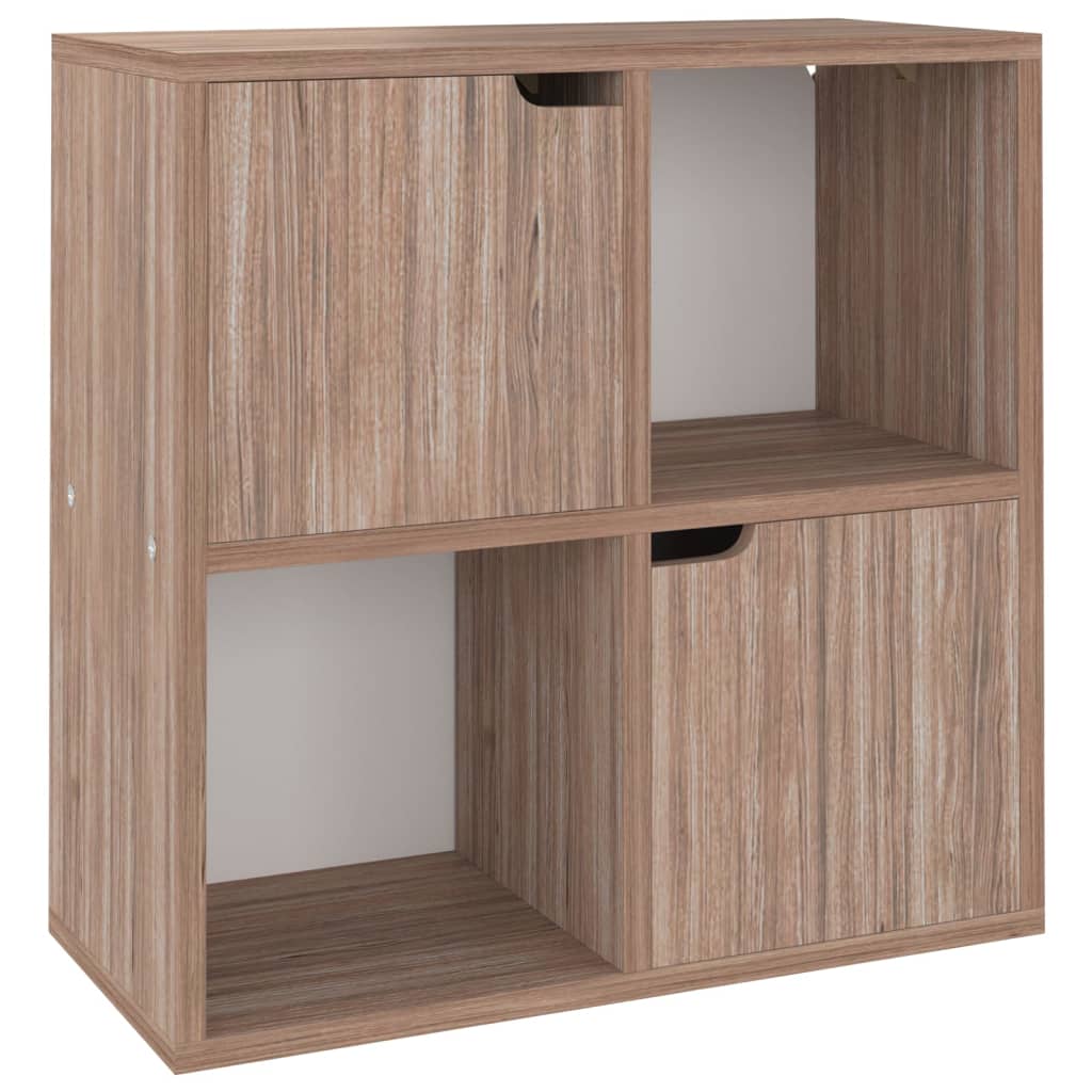 vidaXL Bücherregal Grau Sonoma-Eiche 60x27,5x59,5 cm Holzwerkstoff
