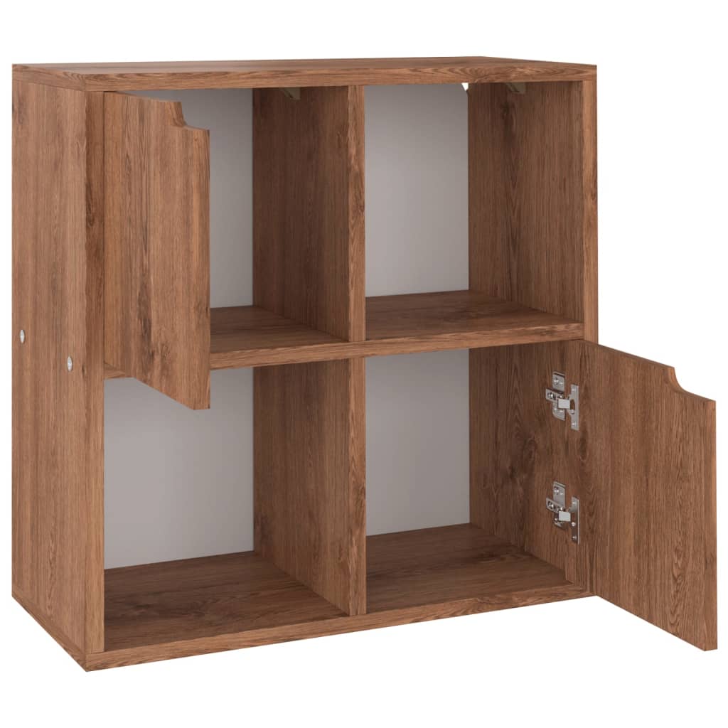 vidaXL Bücherregal Braun Eichen-Optik 60x27,5x59,5 cm Holzwerkstoff