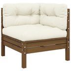 vidaXL Garten-Ecksofa mit Kissen Honigbraun Massivholz Kiefer