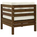 vidaXL Garten-Ecksofa mit Kissen Honigbraun Massivholz Kiefer