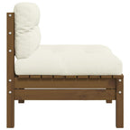 vidaXL Garten-Mittelsofa mit Kissen in Honigbraun Massivholz Kiefer