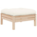 vidaXL Outdoor-Fußhocker mit Kissen Massivholz Kiefer