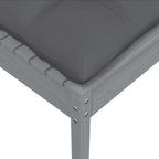 vidaXL Gartenhocker mit Kissen in Grau Massivholz Kiefer