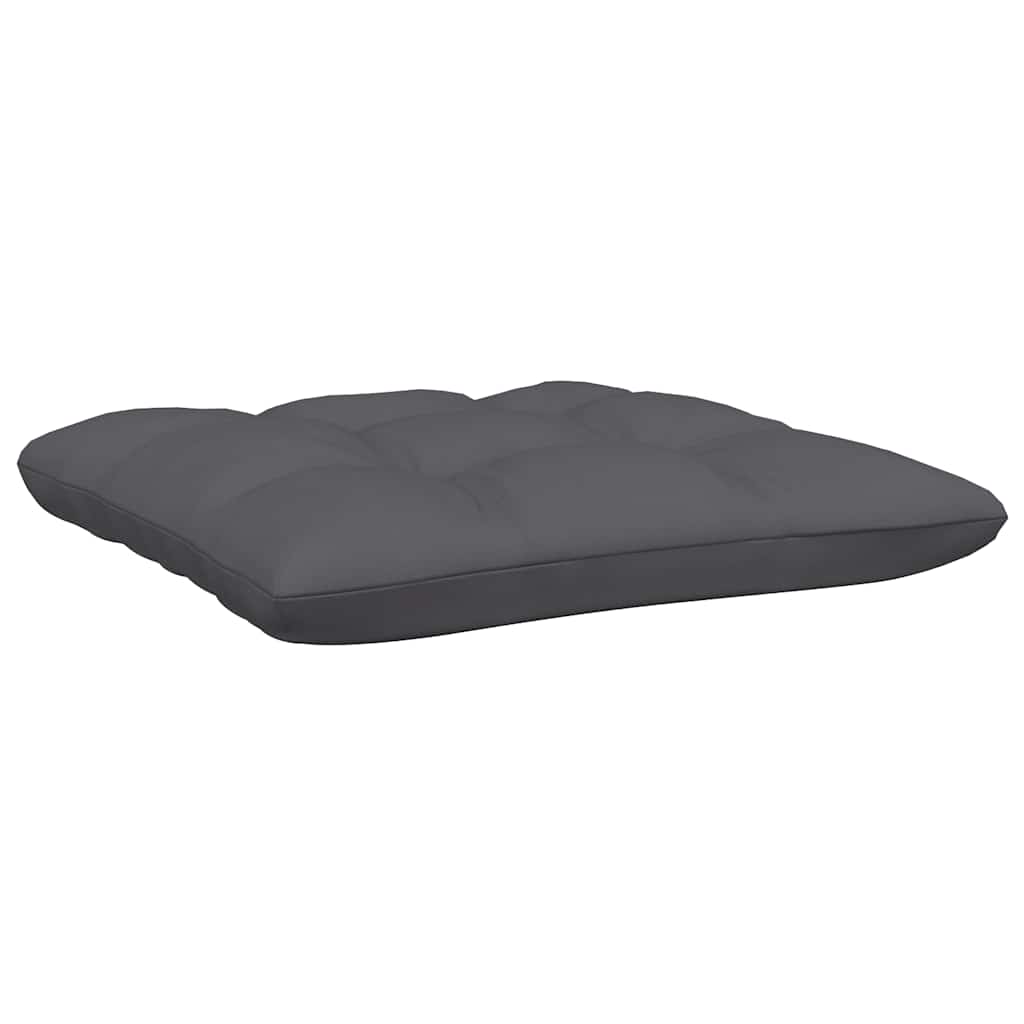 vidaXL Gartenhocker mit Kissen in Grau Massivholz Kiefer