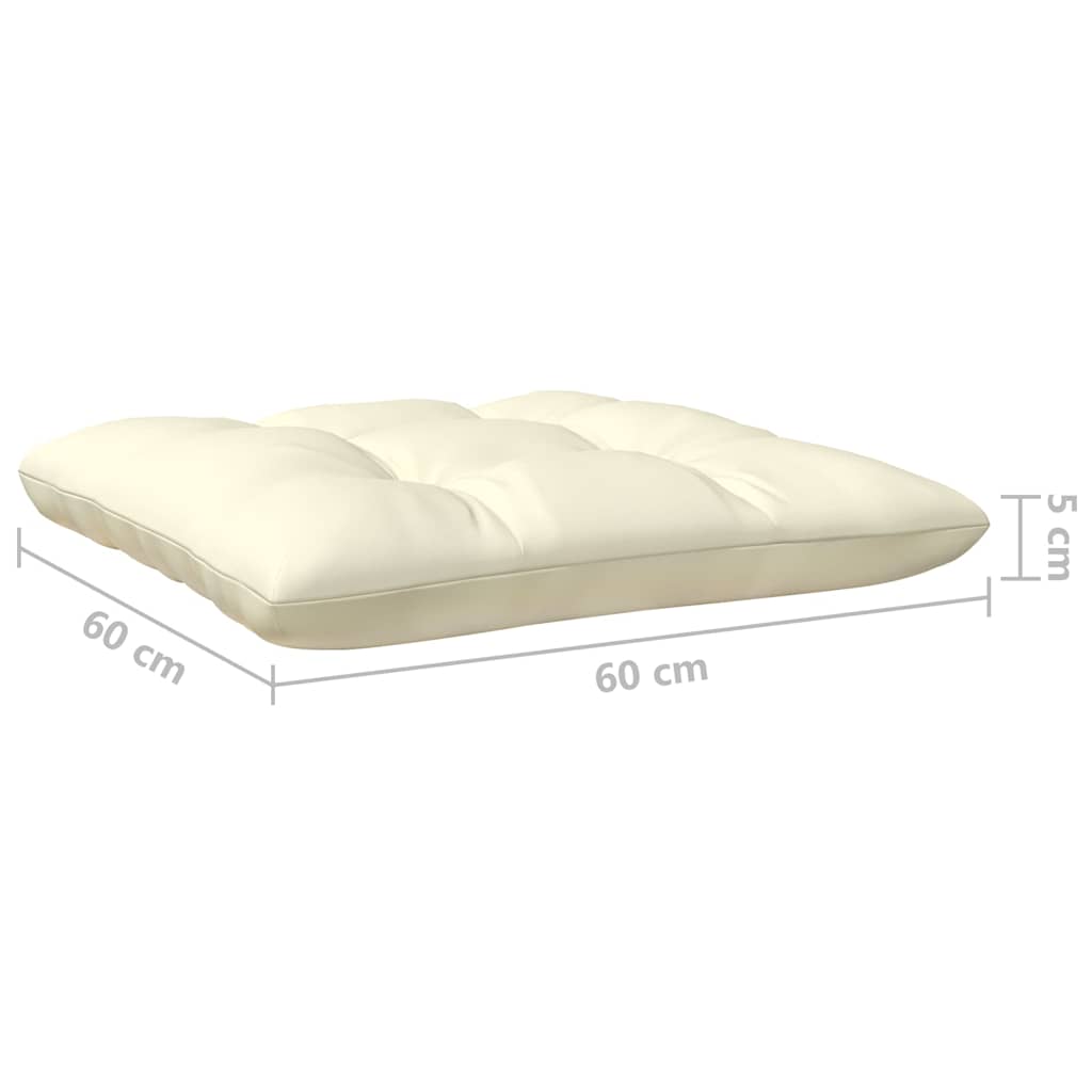 vidaXL Gartenhocker mit Creme Kissen Honigbraun Massivholz Kiefer