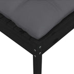 vidaXL Gartenhocker mit Anthrazit Kissen Schwarz Massivholz Kiefer