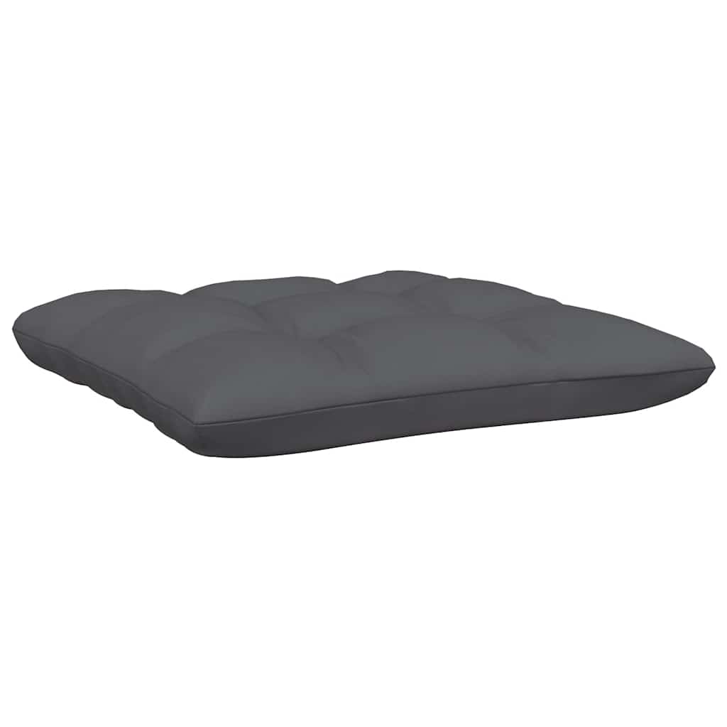 vidaXL Gartenhocker mit Anthrazit Kissen Schwarz Massivholz Kiefer