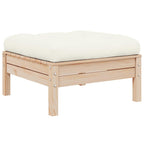 vidaXL 3-tlg. Garten-Lounge-Set mit Kissen in Creme Massivholz Kiefer