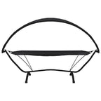vidaXL Outdoor-Loungebett mit Dach Schwarz Stahl und Oxford-Stoff