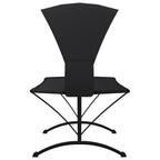 vidaXL Outdoor-Loungebett mit Dach Schwarz Stahl und Oxford-Stoff