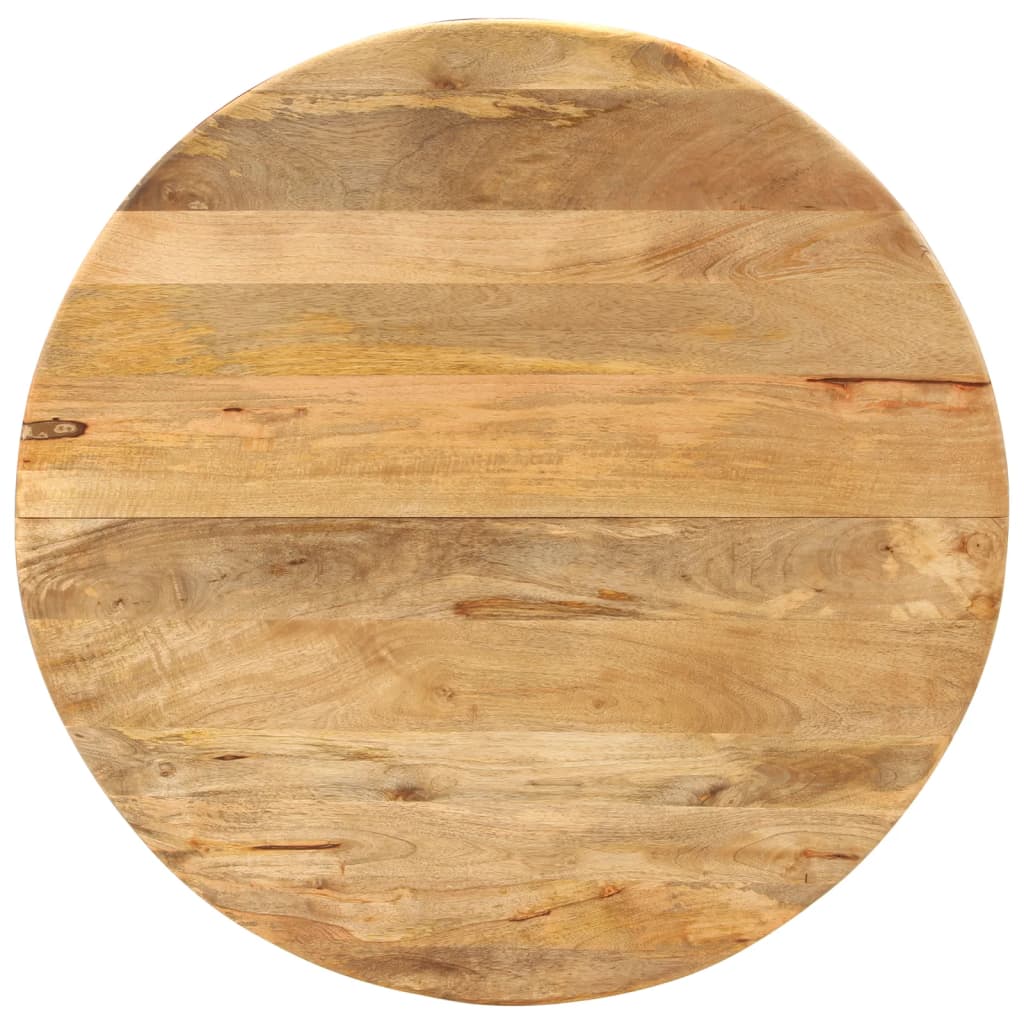 vidaXL Esstisch Ø110x78 cm Massivholz Mango und Stahl