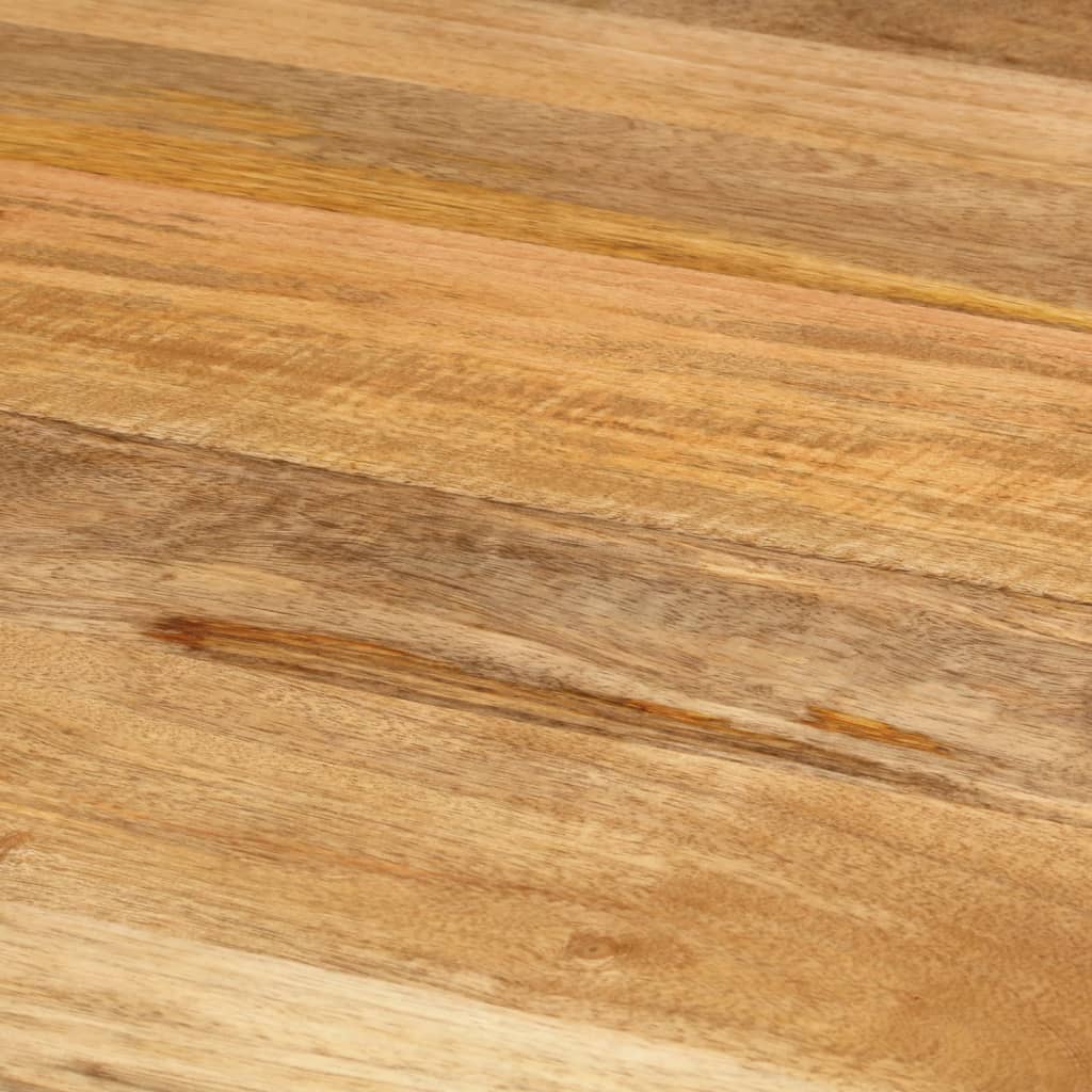 vidaXL Esstisch Ø110x78 cm Massivholz Mango und Stahl