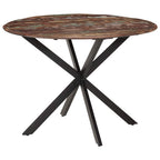 vidaXL Esstisch Ø110x78 cm Altholz Massiv und Stahl