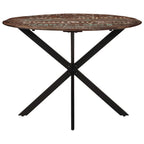 vidaXL Esstisch Ø110x78 cm Altholz Massiv und Stahl