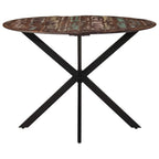 vidaXL Esstisch Ø110x78 cm Altholz Massiv und Stahl